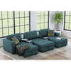 Options One - Living Room Set Sectional With Media Console And 3 Ottomans