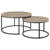 Lainey - 2 Piece Round Faux Marble Nesting Coffee Table