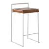 Fuji - Stackable Counter Stool - White Base (Set of 2)