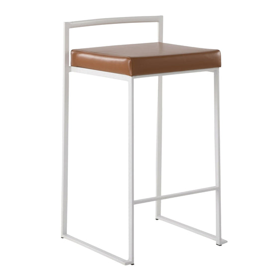 Fuji - Stackable Counter Stool - White Base (Set of 2)