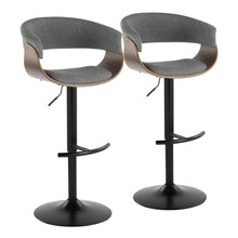  Vintage Mod - Adjustable Barstool (Set of 2) - Black Base