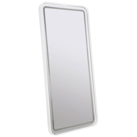Glendora - LED Standing Mirror Bluetooth Speakers - Pearl Silver