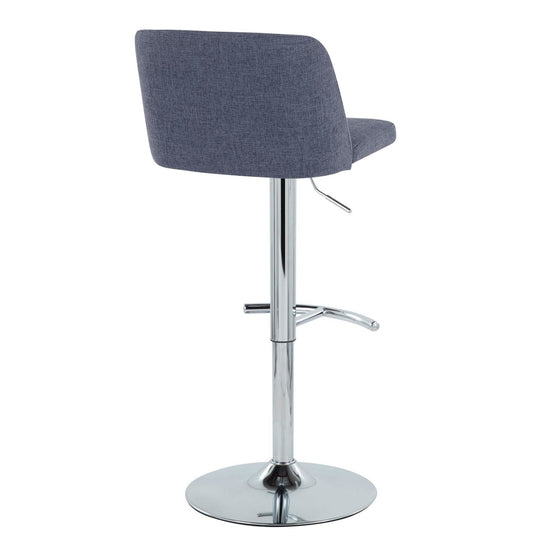 Toriano - Adjustable Barstool (Set of 2) - Chrome Base