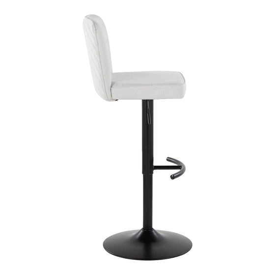 Henry - Adjustable Barstool With Swivel - Black Metal (Set of 2)