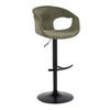 Curva - Adjustable Barstool With Rounded T Footrest (Set of 2) - Black Metal