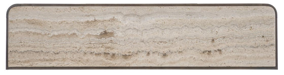 Lancia - Credenza With Stone Top - Charred Oak / White