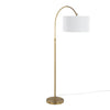Salon - Reader 63" Metal Floor Lamp - Gold Metal With White Linen Shade from Grandview Gallery