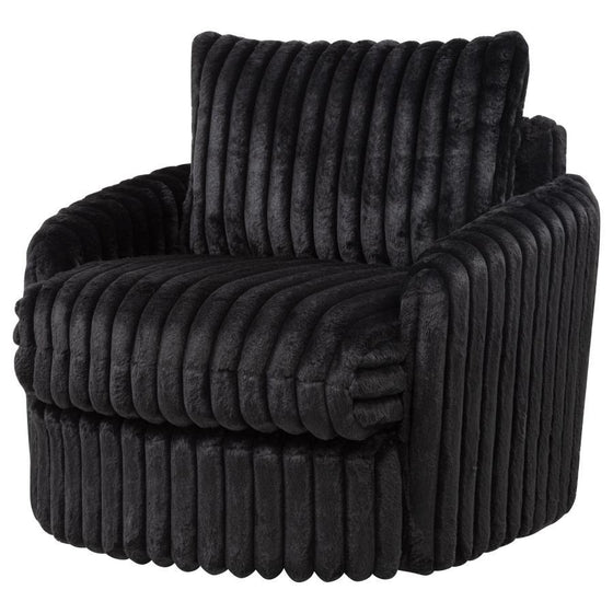 Sarco - Corduroy Upholstered Swivel Accent Arm Chair
