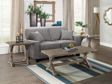  Finn - 3 Piece Accent Trestle Table Set-Coffee Table & Two End Tables - Dark Walnut