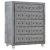Deanna 5-drawer Rectangular Chest Grey