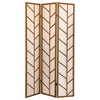 Mila - 3 - Panel Room Divider Folding Shoji Screen - Walnut