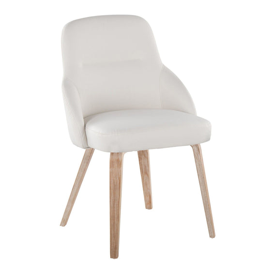 York - Upholstered Chair (Set of 2) - Whitewashed Wood Legs