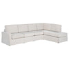 Delmar - Velvet Upholstered Sectional Sofa Skirted Base - Latte