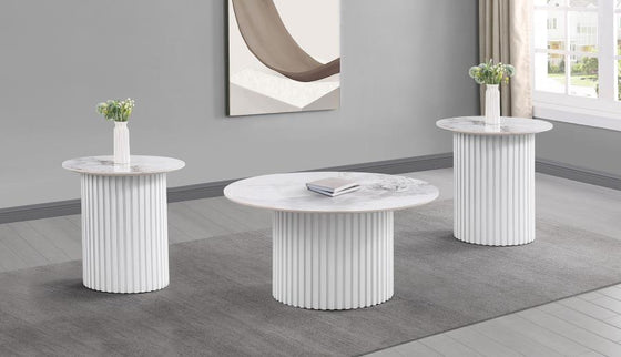 Rowena - Faux Marble Coffee Table Set