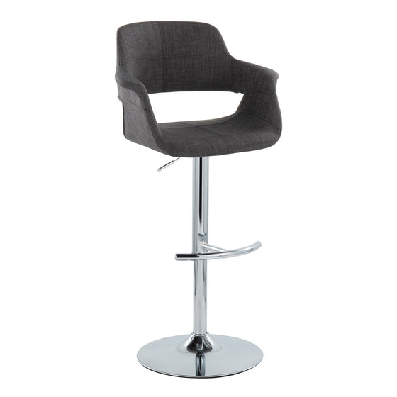 Vintage Flair - Adjustable Barstool (Set of 2) - Chrome Base