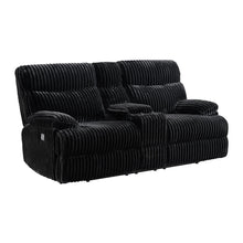  Admiral - Motion Loveseat With Console - Black
