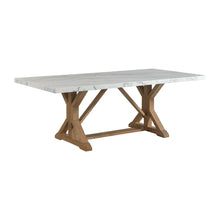  Lakeview - Marble Standard Height Rectangular Dining Table - White