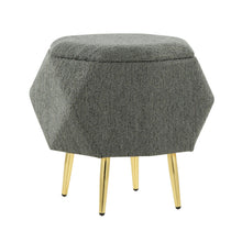  Diamond - Ottoman - Gold Metal Legs