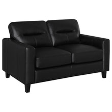  Scotland - Faux Leather Upholstered Track Arm Loveseat