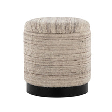  Tahoe - Band Ottoman - Black Metal, Cream Wool