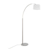 March - Floor Lamp - White Marble And Nickel