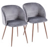 Fran - Dining / Accent Chair - Walnut (Set of 2)