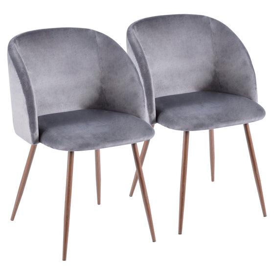 Fran - Dining / Accent Chair - Walnut (Set of 2)