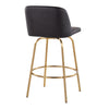 Toriano - 26" Fixed-Height Counter Stool (Set of 2) - Gold Base