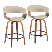  Vintage Mod - 26" Fixed-Height Counter Stool (Set of 2) - Black Footrest