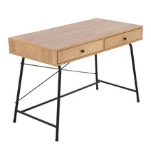  Casper - Desk - Black Steel And Brown Wood
