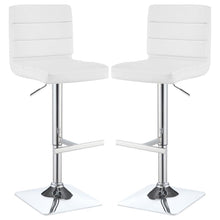  Bianca - Square Upholstered Adjustable Bar Stools (Set of 2)