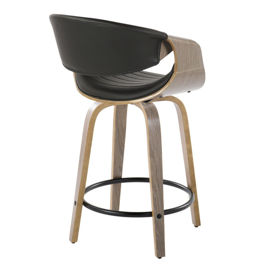 Symphony - 24" Fixed-Height Counter Stool (Set of 2) - Gray Base