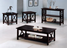  Rachelle - 3 Piece Rectangular Coffee Table Set - Deep Merlot