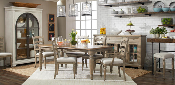 Nashville - Ladderback Arm Chair (Set of 2) - Gray Taupe