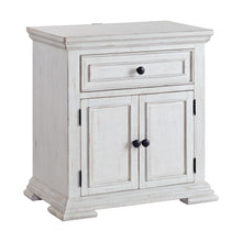  Heather - 1-Drawer Nightstand With USB - Rustic White