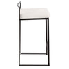 Fuji - Stackable Counter Stool With Cushion - Black Metal