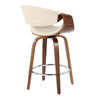 Symphony - 26" Fixed-Height Counter Stool (Set of 2) - Chrome & Walnut Base