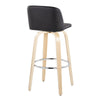 Toriano - 30" Fixed-Height Barstool (Set of 2) - Natural & Chrome Base