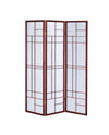 Katerina - 3 - Panel Room Divider Folding Shoji Screen - Cherry