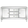 Leticia - 3-Drawer Mirrored Storage Accent Cabinet - Silver