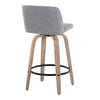 Toriano - 26" Fixed-Height Counter Stool (Set of 2) - Light Brown & Black Base