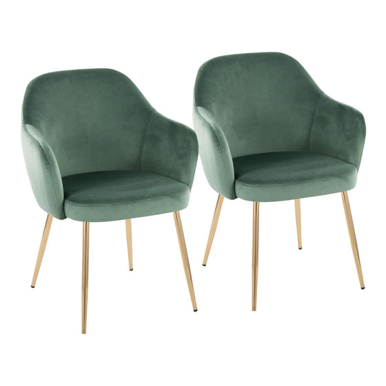 Buena - Dining Chair (Set of 2) - Gold Metal Legs