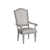 Glenmore - Dining Arm Chair With Fabric (Set of 2) - Aged Gray