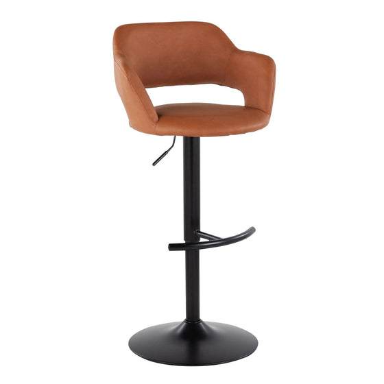 Margarite - Adjustable Barstool With Swivel - Black Metal (Set of 2)