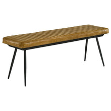 Misty - Leather Upholstered Dining Bench - Antique Camel