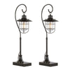Landen - 33" Metal Task Lamp - Oil Rubbed Bronze With Clear Glass Shade from Grandview Gallery (Set of 2)