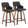 Stella - 24" Fixed-Height Counter Stool (Set of 2) - Walnut Base