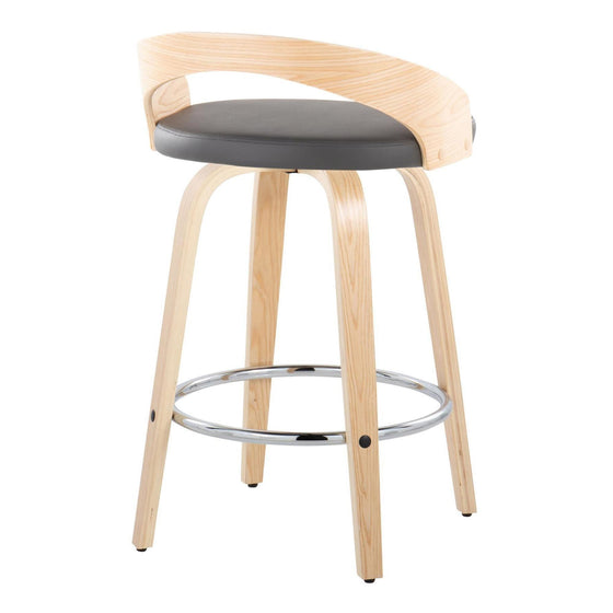 Grotto - 26" Fixed-Height Counter Stool (Set of 2) - Natural Base