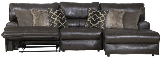 Como - Italian Leather Match Reclining Sectional
