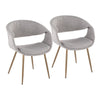 Curvo - Upholstered Chair (Set of 2) - Antique Copper Metal Legs
